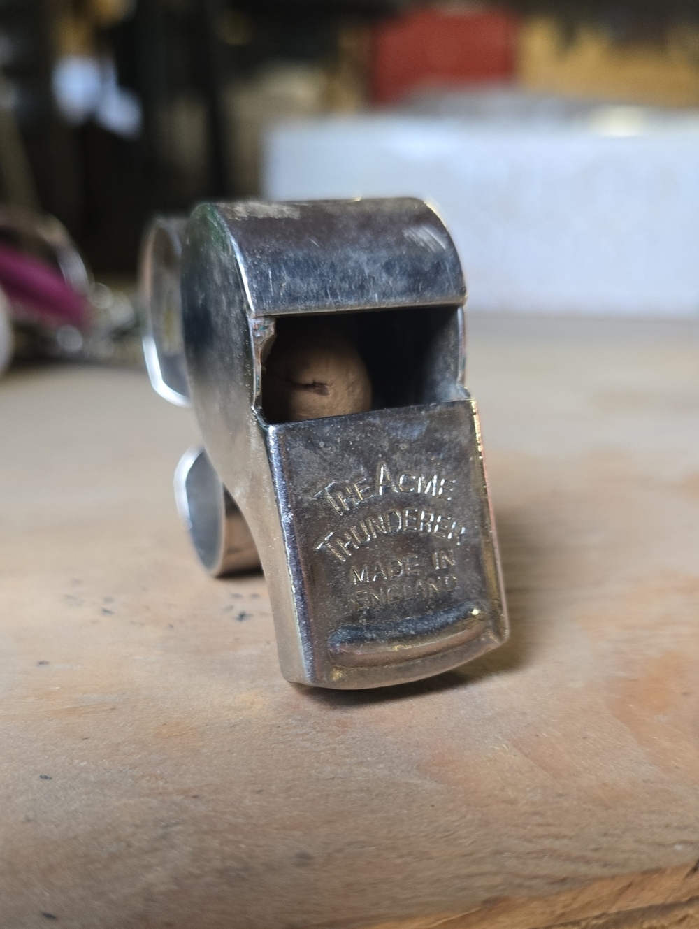 Vintage ACME Thunderbird Metal Whistle - Silver